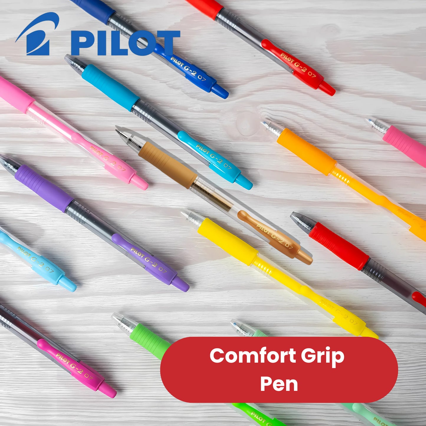 Pilot G-207 Retractable Gel Rollerball Pens Medium Point 0.7mm Tip Metallic Gold