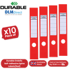 Durable Ordofix Self-Adhesive Spine Labels - Red - Pack of 10 - 60 mm Width 1-5