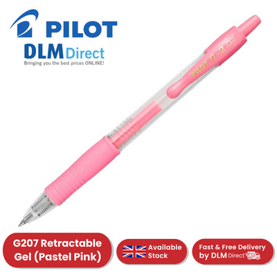 Pilot G207 Retractable Gel Rollerball 0.7 mm Tip (Single Pen) - Pastel Pink