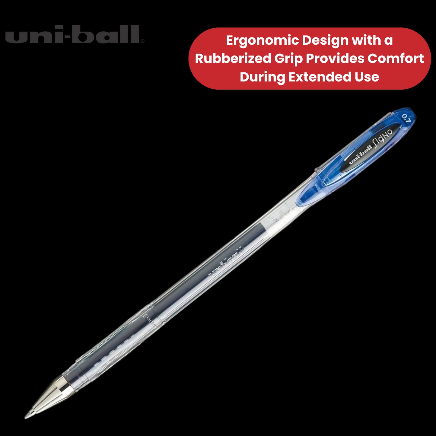 UNIBALL SIGNO UM120 RBALL GEL 0.7 BLUE - Pack of 12 - 1 to 5 Packs