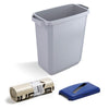 DURABIN 60L Grey Bin Set and Blue Hinged Lid with Paper Slot & 25x 110L Bin Bags