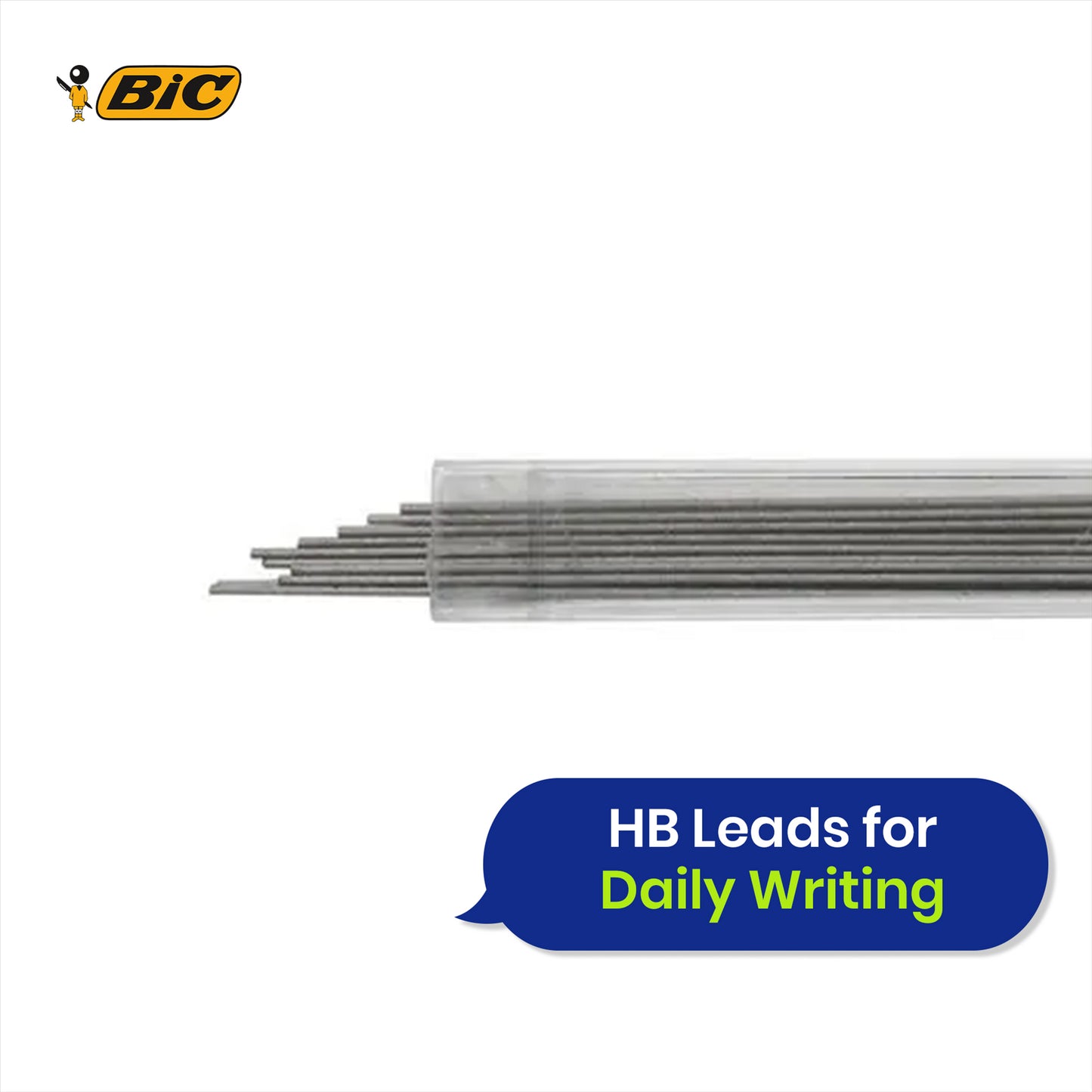 BIC HB Mechanical Pencil Lead Refills 0.7mm Drawing Writing Everyday Refill 12 Pack