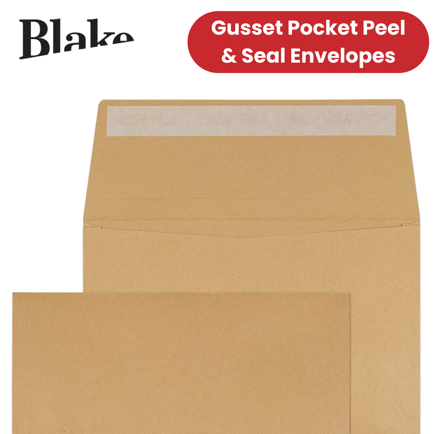 Blake Purely Packaging C4 324 x 229 x 25 mm 130 gsm Gusset Pocket Peel - 125