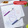 Bic 4 Colour Pack of 3 - 1 Shine Blue + 1 Shine Purple + 1 Shine Pink