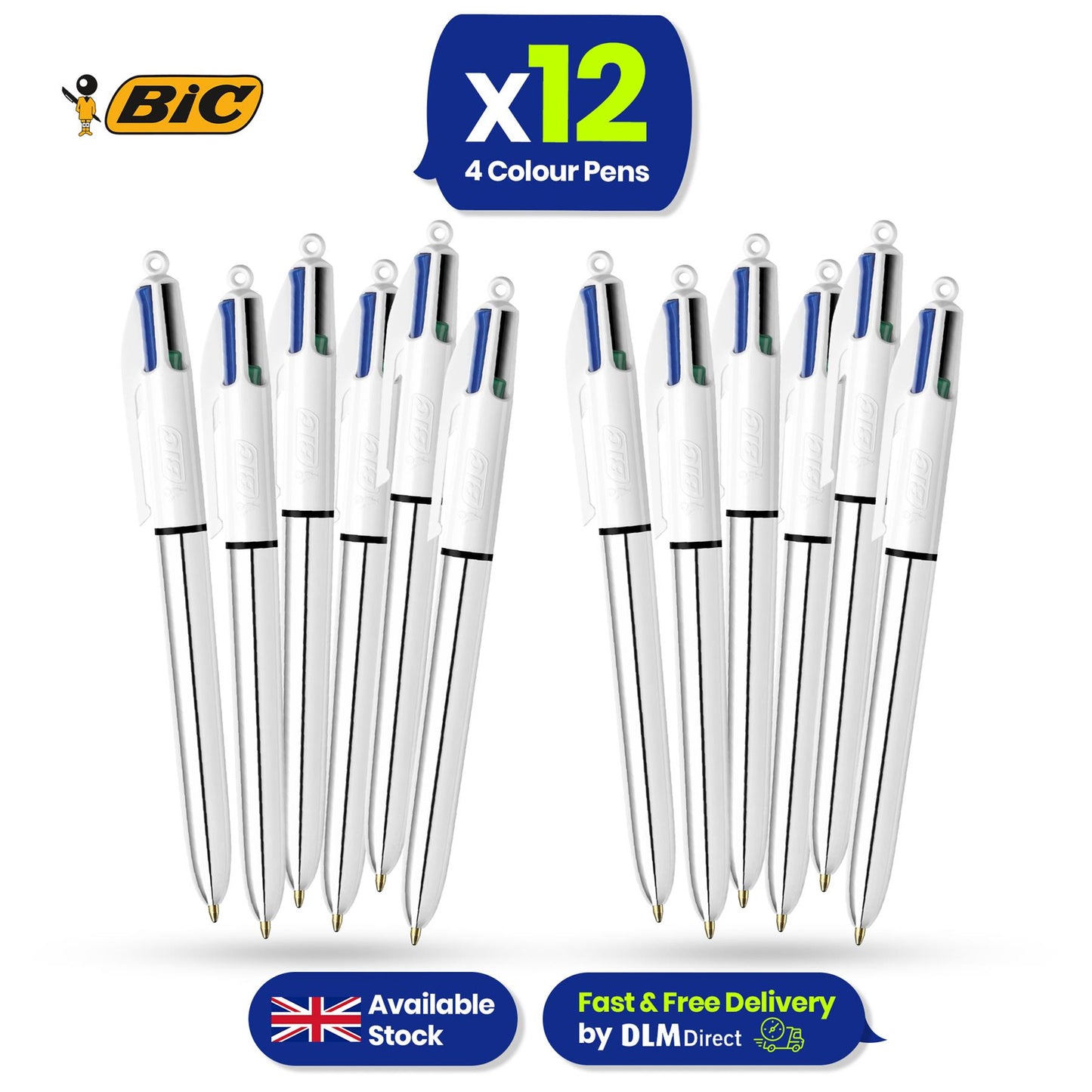 BIC 4 Colour Shine - Pack of 12