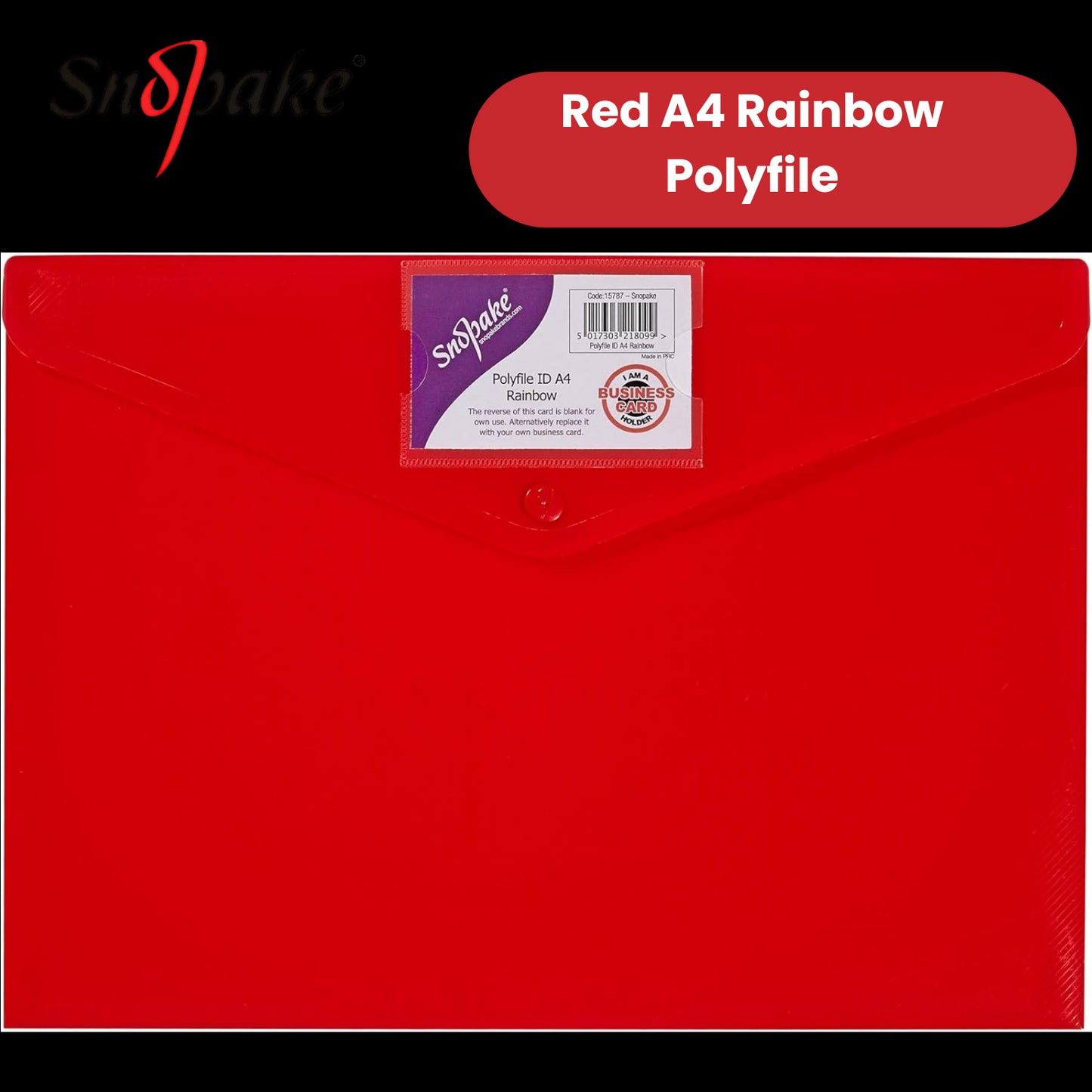 Snopake Rainbow Polyfile ID Bright Assorted - Vibrant Storage Solution Pack of 5