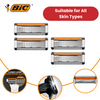 BIC Flex 5 Hybrid Men's Razor Refills  - Box of 4 Cartridges