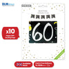 On The Wall Happy 60th Birthday Black and White Bunting 4m 10 Flags Garland