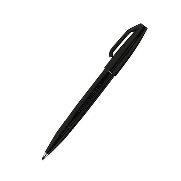 Pentel Sign pen Fibretip Black Pack of 12