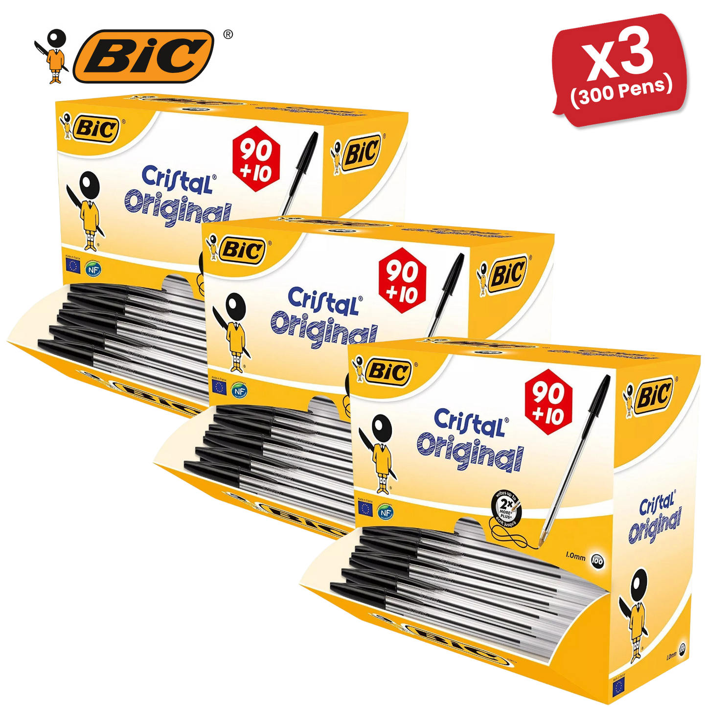 BIC Cristal Original Ballpoint Pens Black - Box of 100