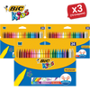 BIC Kids Plastidecor Crayons Assorted Colours - Wallet of 24 - 1 to 5 Packs