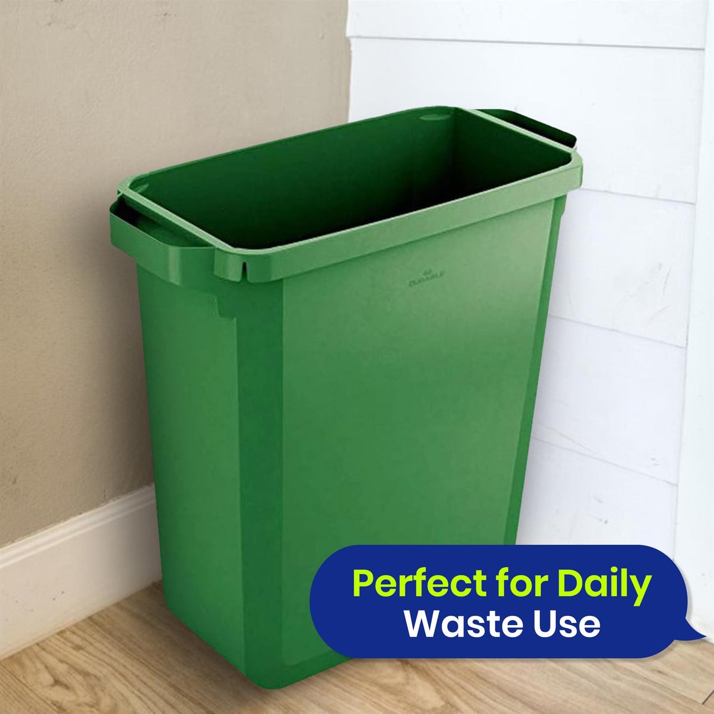 110L Bin Bags 25 Pack and 60L DURABIN Waste Bin Green Bundle Strong Recycled Plastic Set