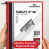 Durable Clip Folder 30 Sheet PVC Display File, 25 Pcs Red A4 Clip Bar File for Home