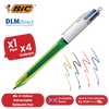 Bic 4 Colours Fluo Retractable Ballpoint Pen - Pack of 1