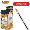 BIC CRISTAL MEDIUM BALL POINT PEN BLACK - BOX OF 50 - 1 to 5 Packs