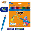 BIC Kids Evolution Coloured Pencils 24 Pack Safe Splinter Free Barrel