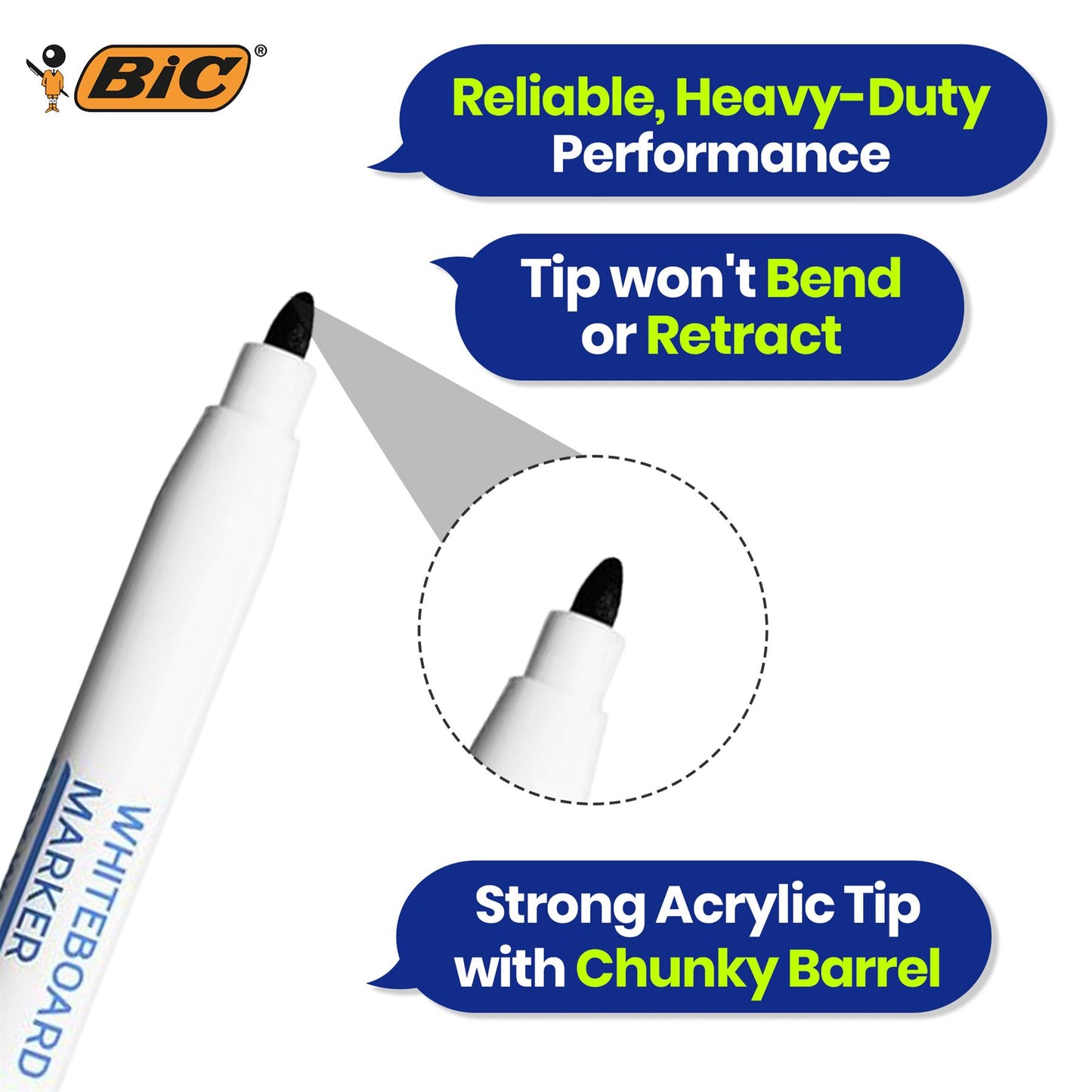 BIC Velleda 1721 Whiteboard Markers Assorted - Pack of 4