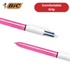 Bic 4 Colour Shine - Pink - Pack of 12