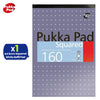 PUKKA PAD A4 Squared White Pad 160 Pages 5mm Grid for Maths and Technical Work