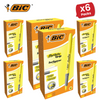 Bic Briteliner Grip Highlighter Pen Yellow - Pack of 12