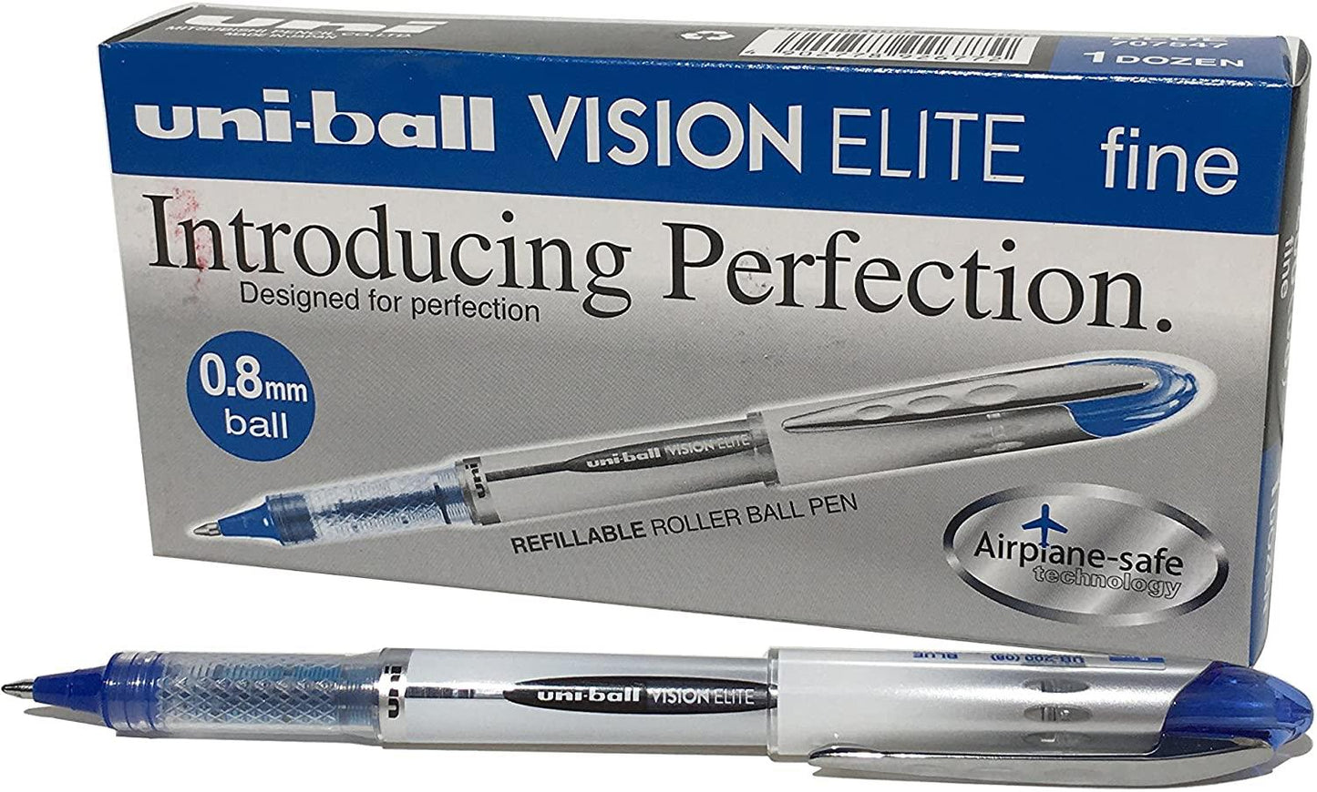 UNIBALL VISION ELITE LIQ INK RBL BLUE - Pack of 12