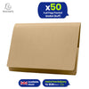 Exacompta Guildhall Full Flap Pocket Wallet, Durable 315gsm Manilla Folder Foolscap, 50 Pack (Buff)