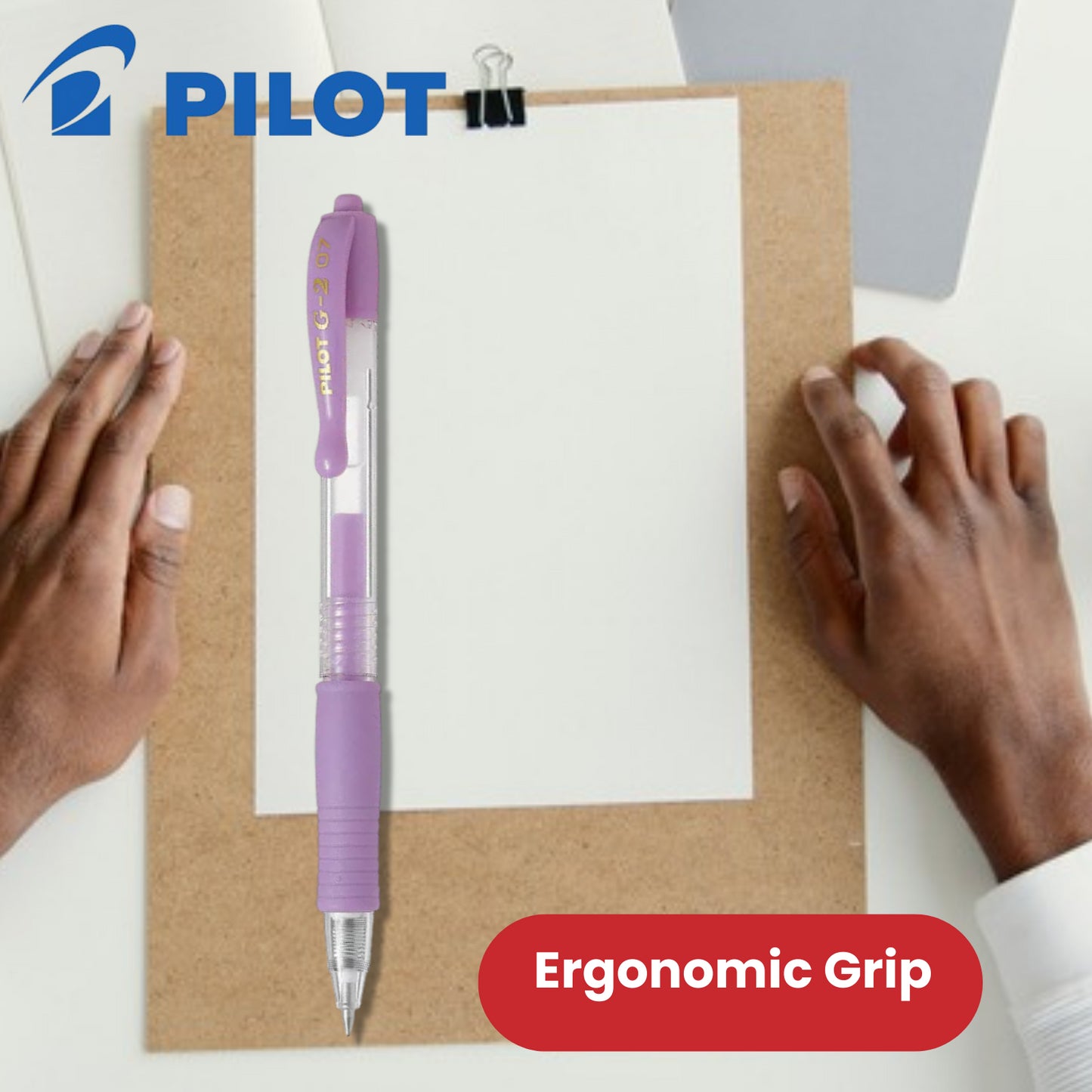 Pilot G-207 Retractable Gel Rollerball 0.7 mm Tip (Single Pen) - Pastel Violet