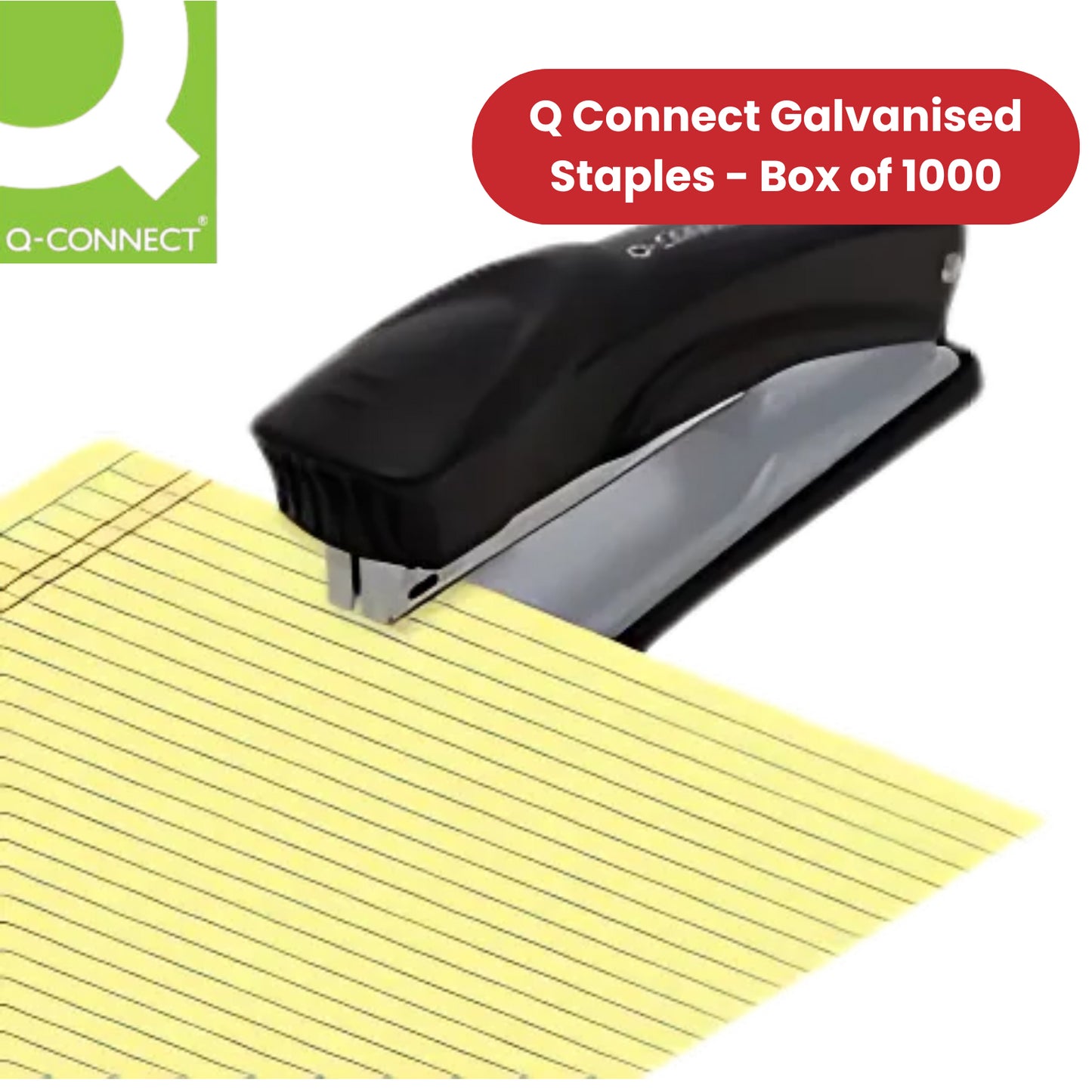 Q Connect Galvanised Staples - Box of 1000 - 1 to 5 Packs