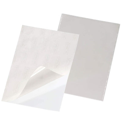 Self-Adhesive A4 Pockets Pack of 50 Clear Sticky Sleeves for Documents