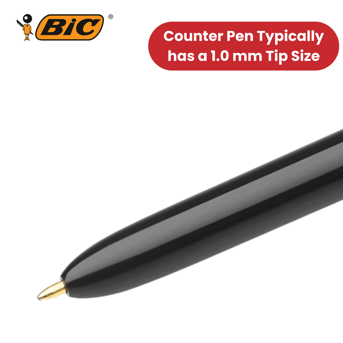 BIC 4 Colours Counter Pen Ballpoint Pen Blue 1 Box