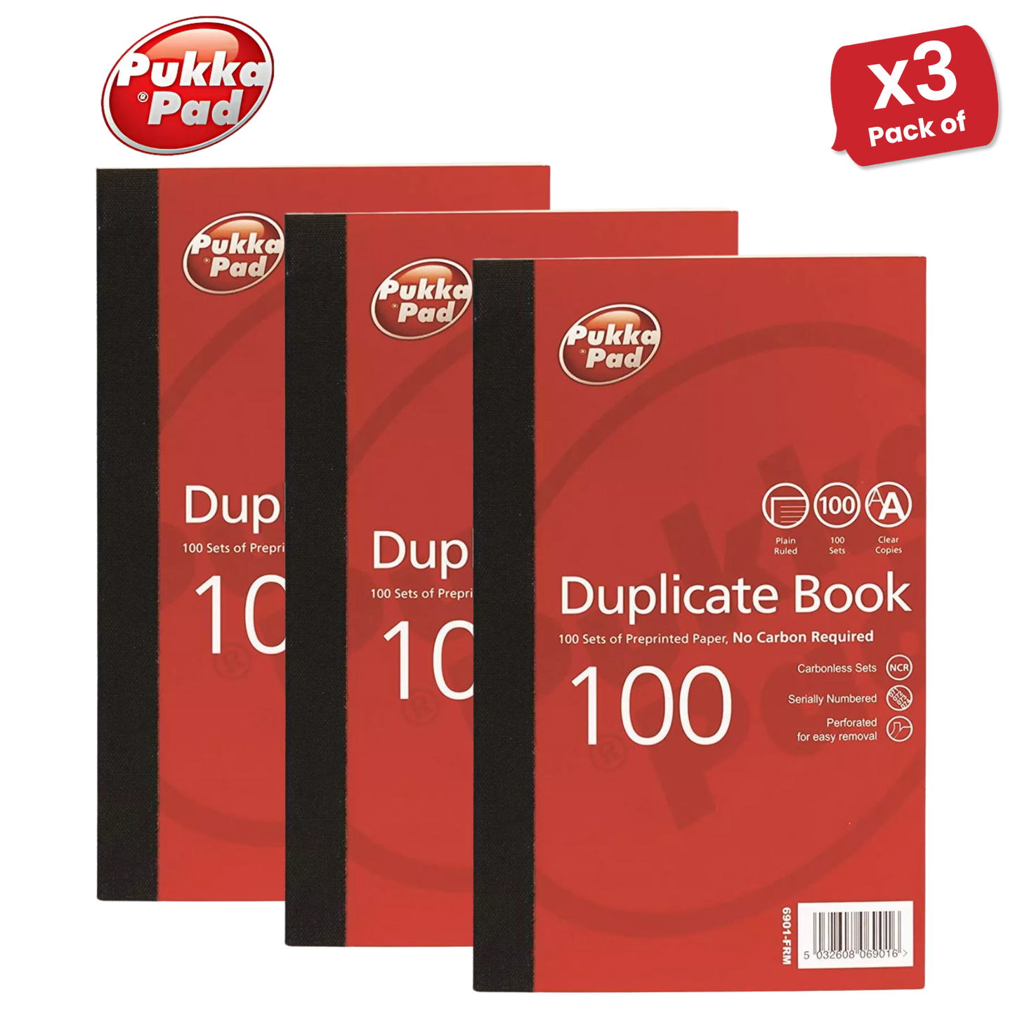 Pukka Pad Duplicate Ruled Book With Carbon 216mm x 130mm - Single