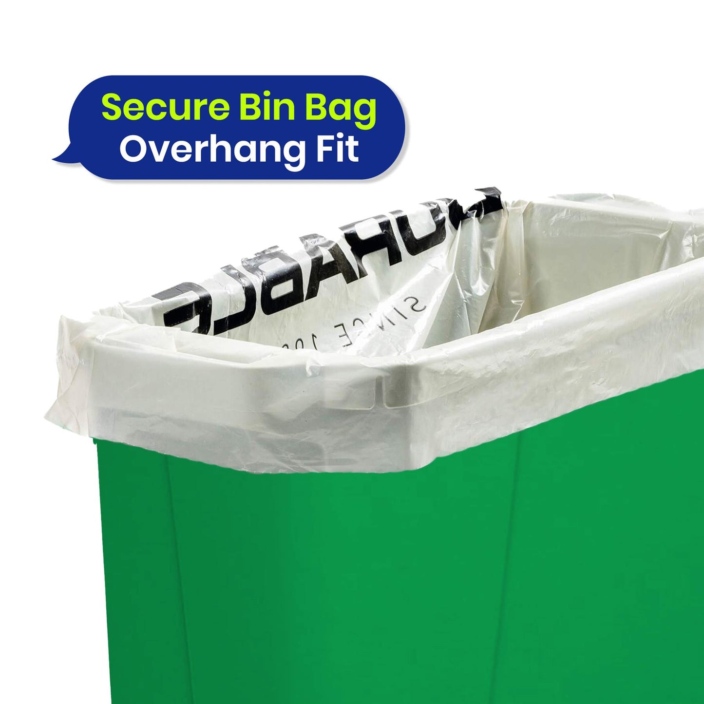 110L Bin Bags 25 Pack and 90L DURABIN Green Waste Bin Bundle Strong Recycled Plastic Set