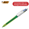 Bic 4 Colours Fluo Retractable Ballpoint Pen - Pack of 1