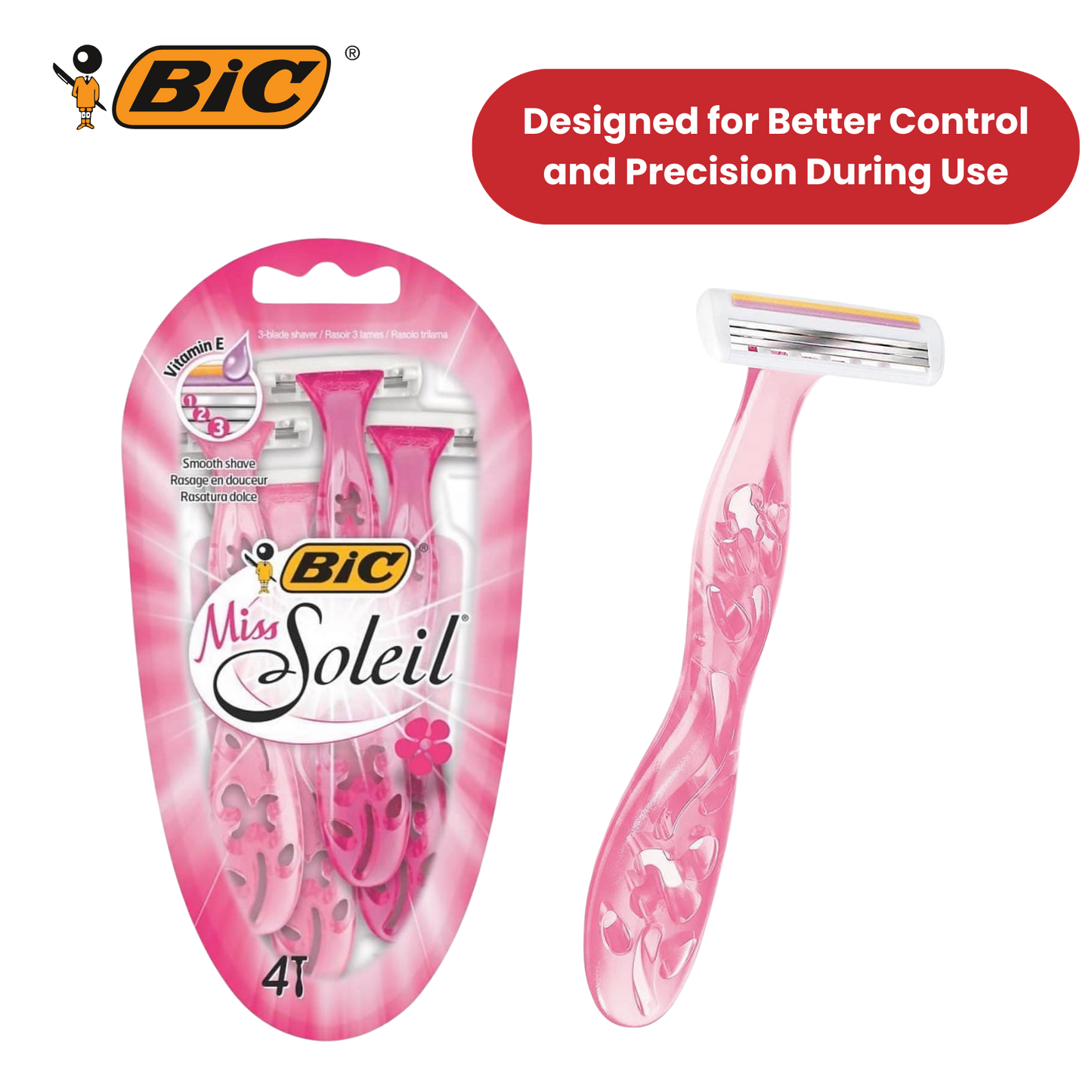 Bic Miss Soleil Shavers 4  - 1 Pack