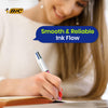 BIC 4 Colours Shine Ballpoint Pens Pack of 3 with Medium 1.0mm Tip and Multicolour Retractable Ink