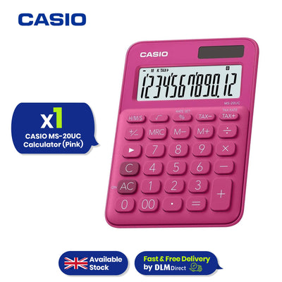 Casio MS-20UC Desk Calculator LCD Display Big Button Desktop Calculator for Office Home Office