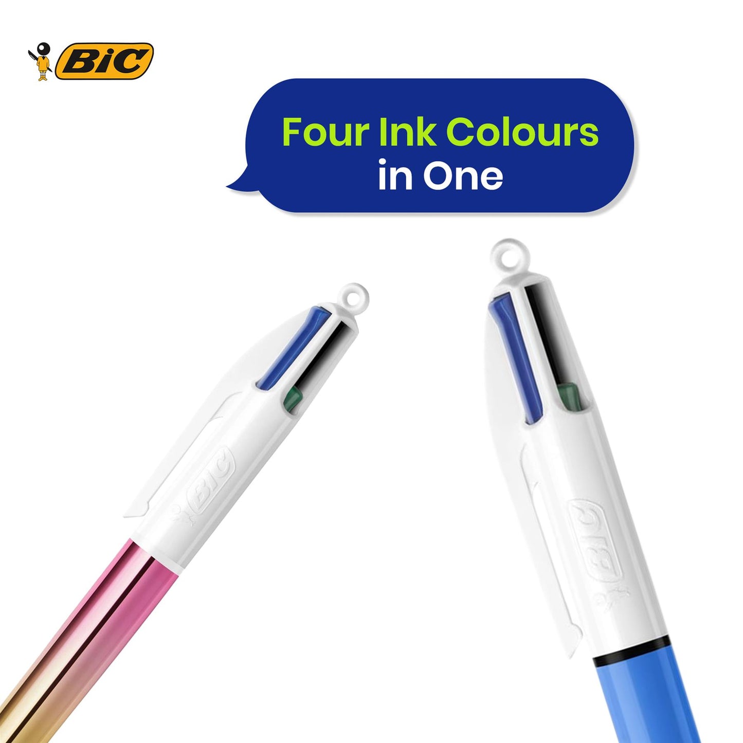 BIC Ball Point Pen 1.0mm Medium Tip Biro Coloured Ink  for Office Home School