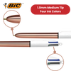 BIC 4 Colour Shine - Rose Gold - Pack of 3
