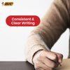 BIC Round Stic Ballpoint Pens - 8 Pcs Plastic Black Ball Pen, 1.0mm Tip Writing Pens for Office