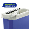 110L Bin Bags 25 Pack and 60L DURABIN Waste Bin Blue Bundle Strong Recycled Plastic Set