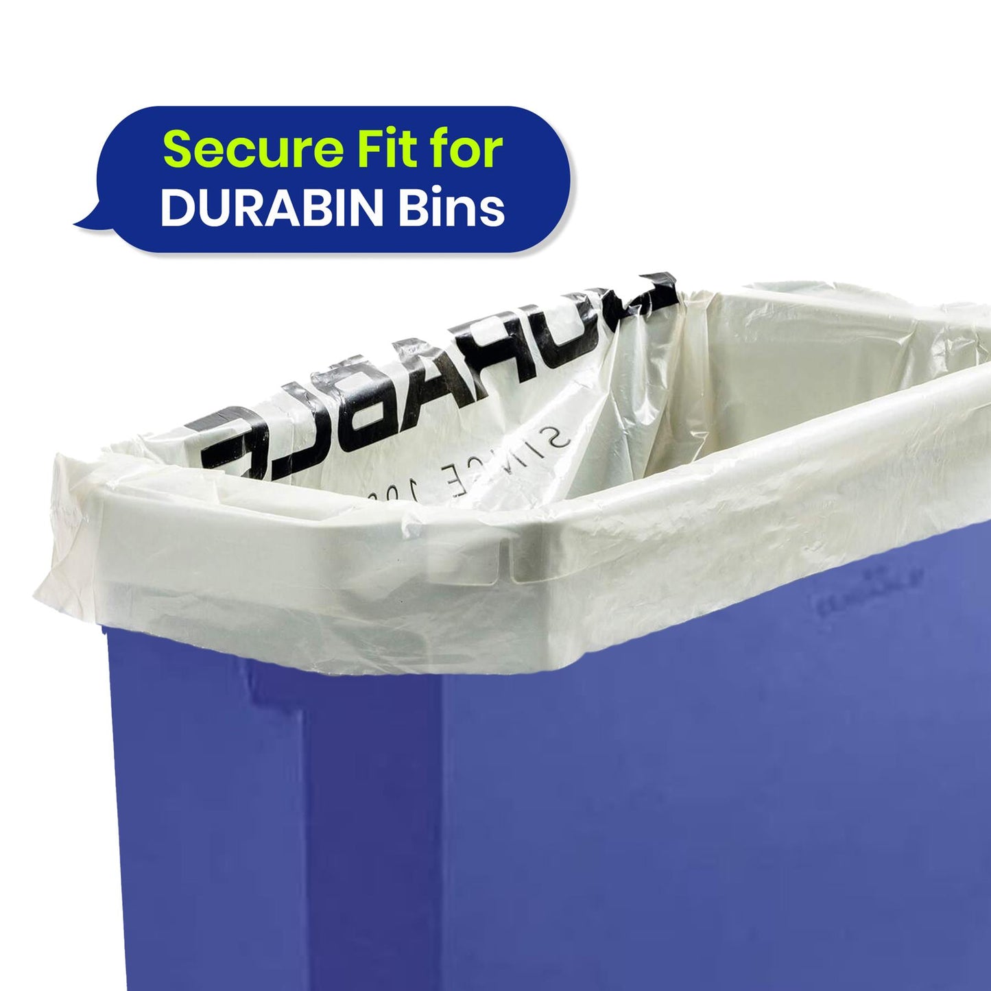 110L Bin Bags 25 Pack and 60L DURABIN Waste Bin Blue Bundle Strong Recycled Plastic Set