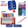 edding 750 PAINT MARKER PEN WHITE pack of 1 + Sharpie Permanent Markers  pack of 1 per pack 18 + Paper Mate black Flair Felt Tip Pens pack of 4 pens