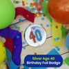 Silver 40th Birthday Badge 8.5cm Foil Pin Birthday Outfit Accessory Wear
