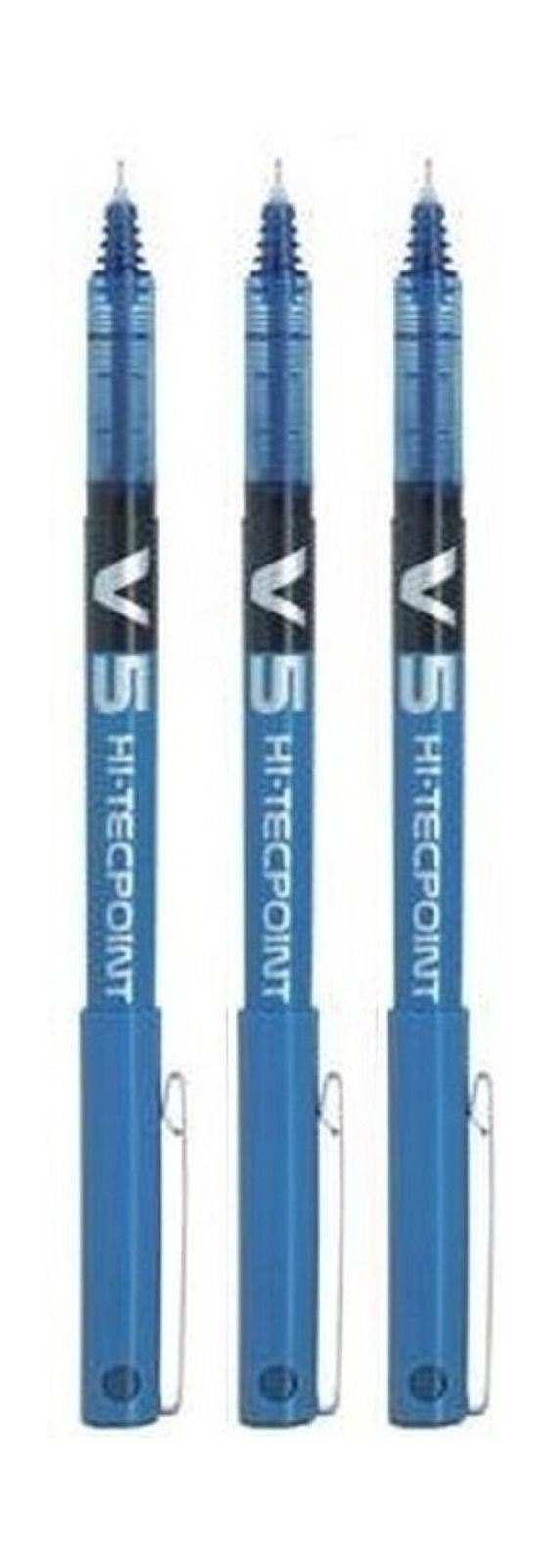 Pilot V5 Liquid Ink Rollerball Fine Value Pack Blue (Pack of 3)
