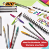 20x BIC Cristal Fun Ballpoint Pens 1.6mm Assorted Colours