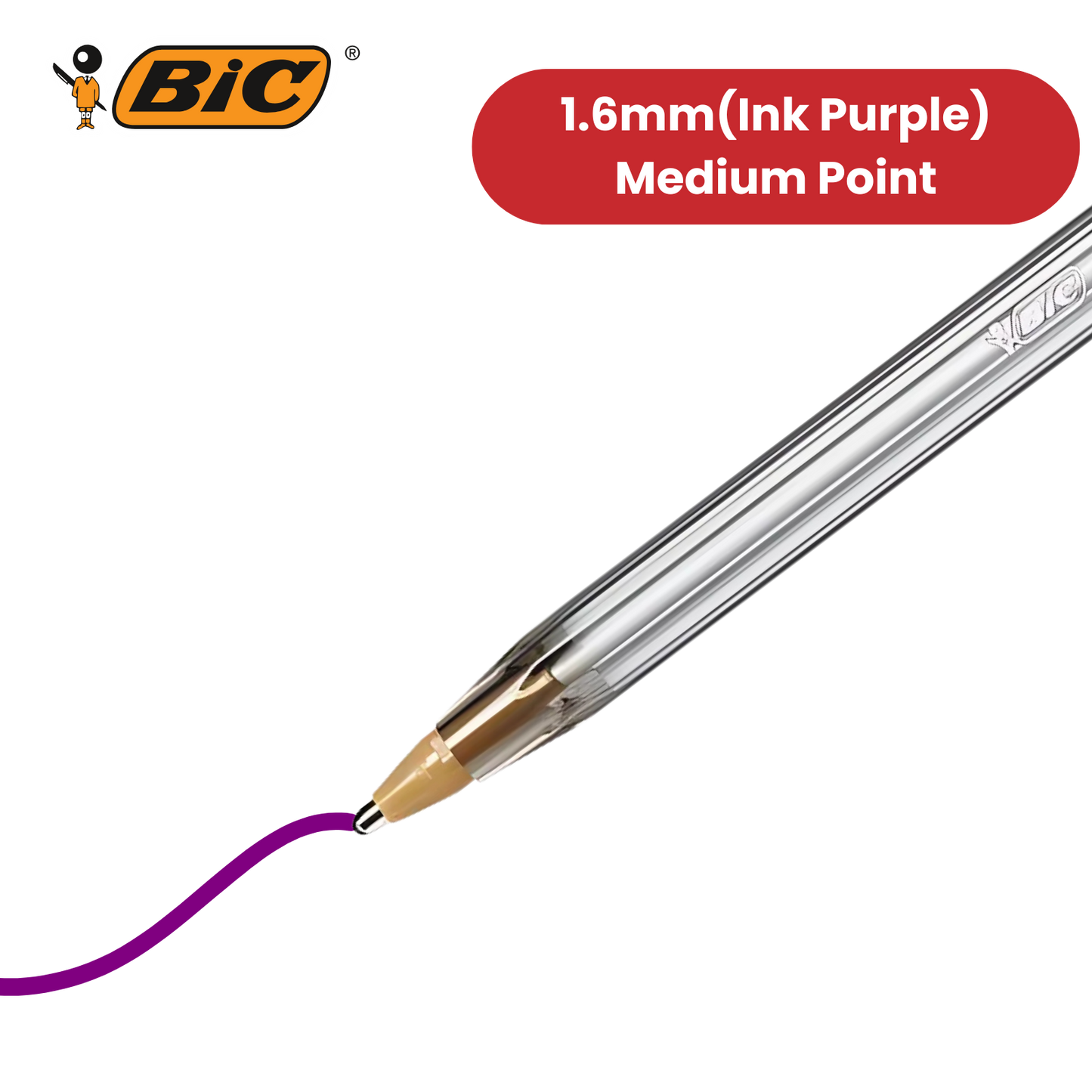Bic Cristal Fun Ball Pen � Purple - Pack of 1