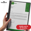 Durable Clip Folder 30 Sheet PVC Display File, 25 Pcs Black A4 Clip Bar File for Home