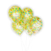 OTW426 Latex Balloon - Muticoloured Confetti - Clear - 12
