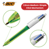Bic 4 Colours Fluo Retractable Ballpoint Pen - Pack of 1