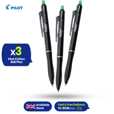 Pilot Frixion Ball Plus - Green - Pack of 3
